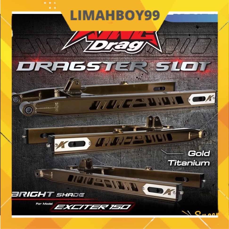 YAMAHA Y15 Y15ZR V1 V2 GOLD /GOLD TITANIUM SWING ARM KINGDRAG KING DRAG