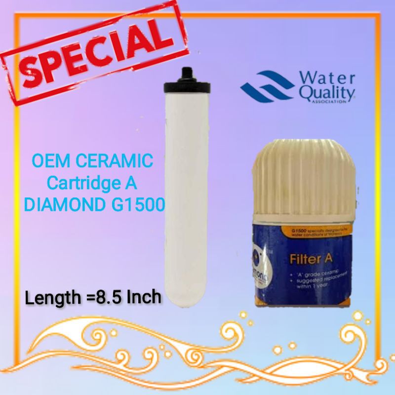 8.5 inch G1500 OEM Diamond Filter Ceramic A Cartridge