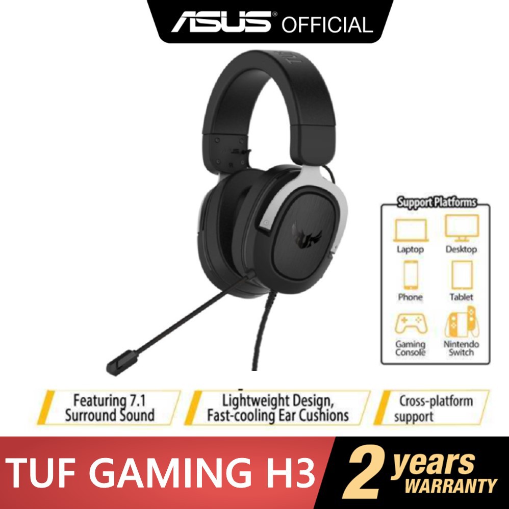 Asus Tuf Gaming H3 Gaming Headset For Pc Gamers Discord Nintendo Switch Shopee Malaysia