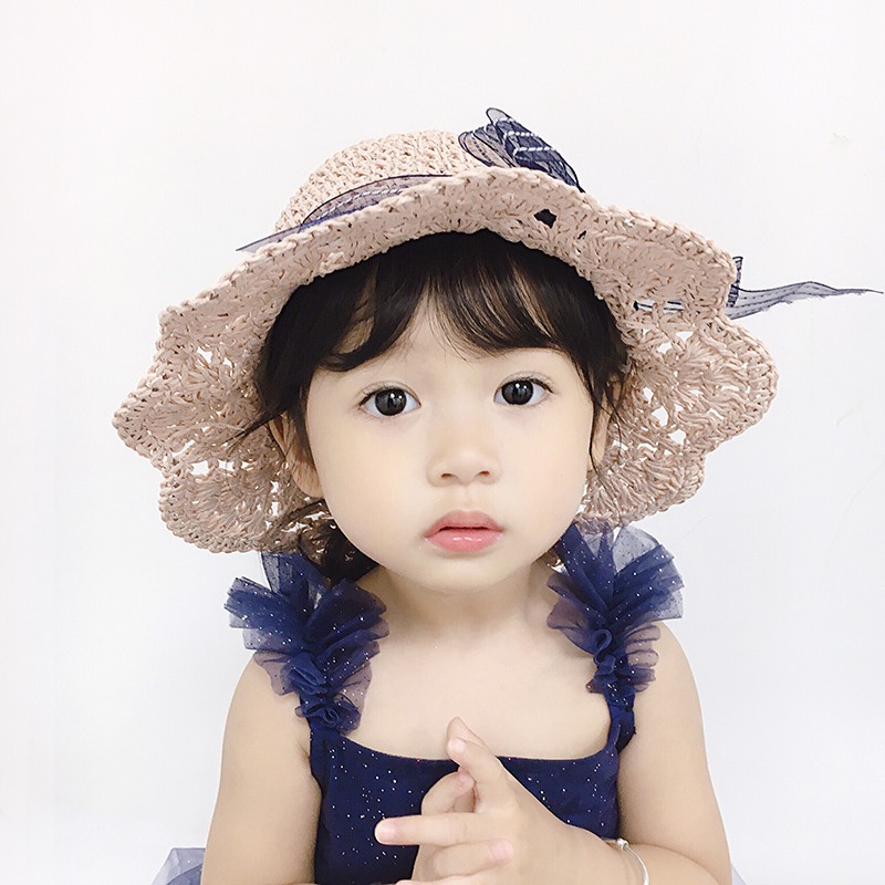 baby beach hat with strap