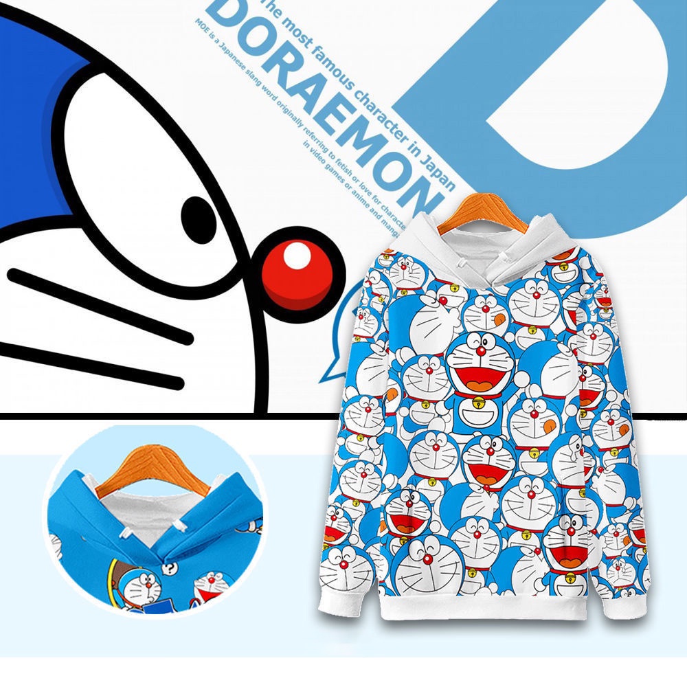 Doraemon Clothes Long-Sleeved Anime Merchandise Cartoon Jingle Cat Jacket Student Parent-Child Children's Clothing