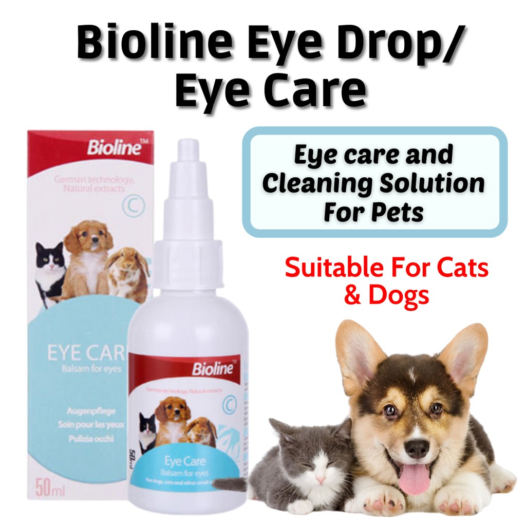 BIOLINE Eye Care Eye Drops Cleaner For Pet Cat Dog& Small Animals (50ml) |  Shopee Malaysia