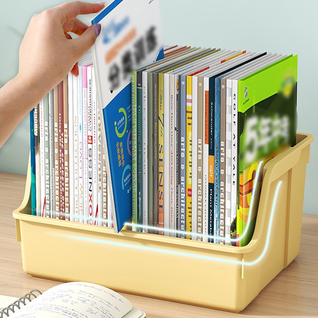 Desktop Book Storage Box Student Largecapacity Textbook Sorting Box
