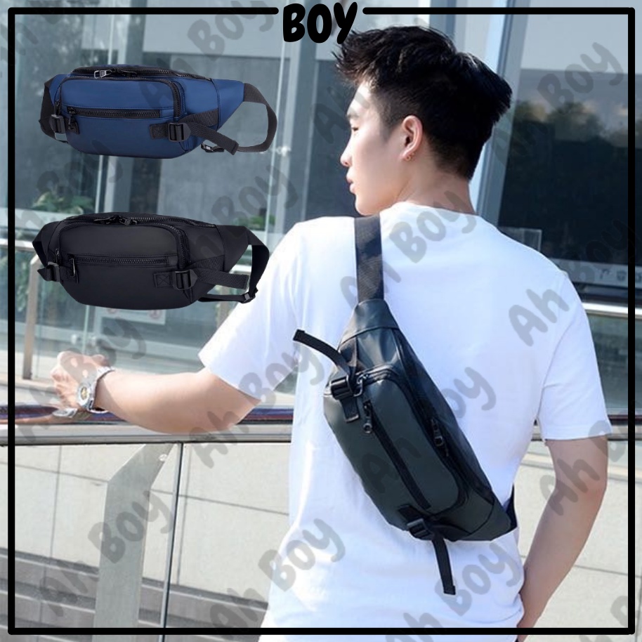 B08 Men waist bag crossbody waterproof bag lelaki | Shopee Malaysia