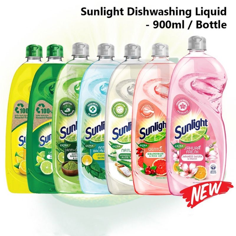 [TKM] Sunlight Dishwashing Liquid 900ml (Assorted) Shopee Malaysia
