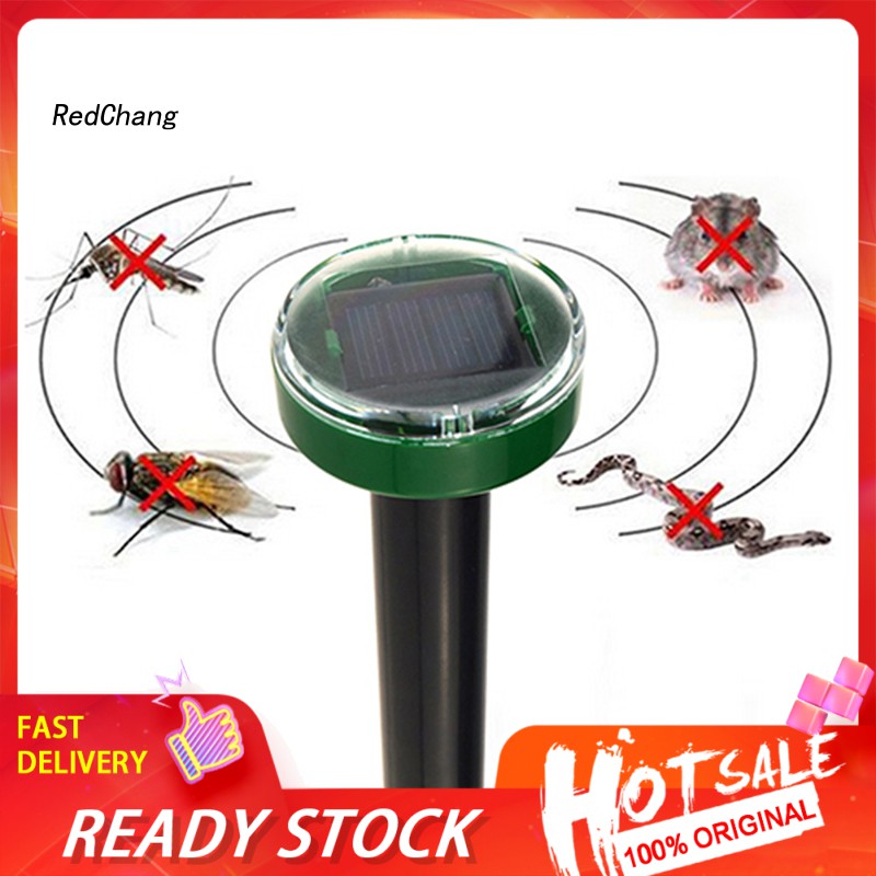 ☆YY☆Eco-Friendly Solar Power Ultrasonic Gopher Mole Snake Mouse Pest Reject Repeller