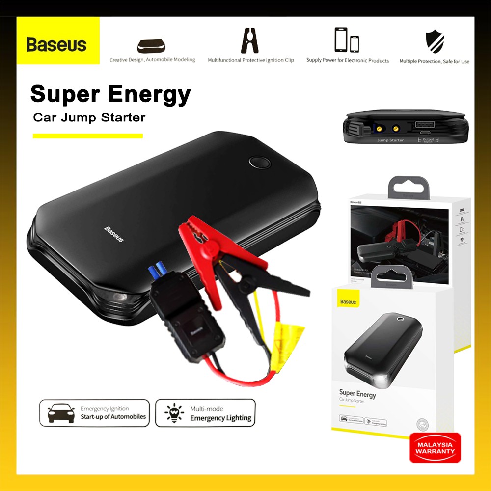 Baseus Car Jumper Power Bank Jump Starter Kereta Jumper Powerbank Auto