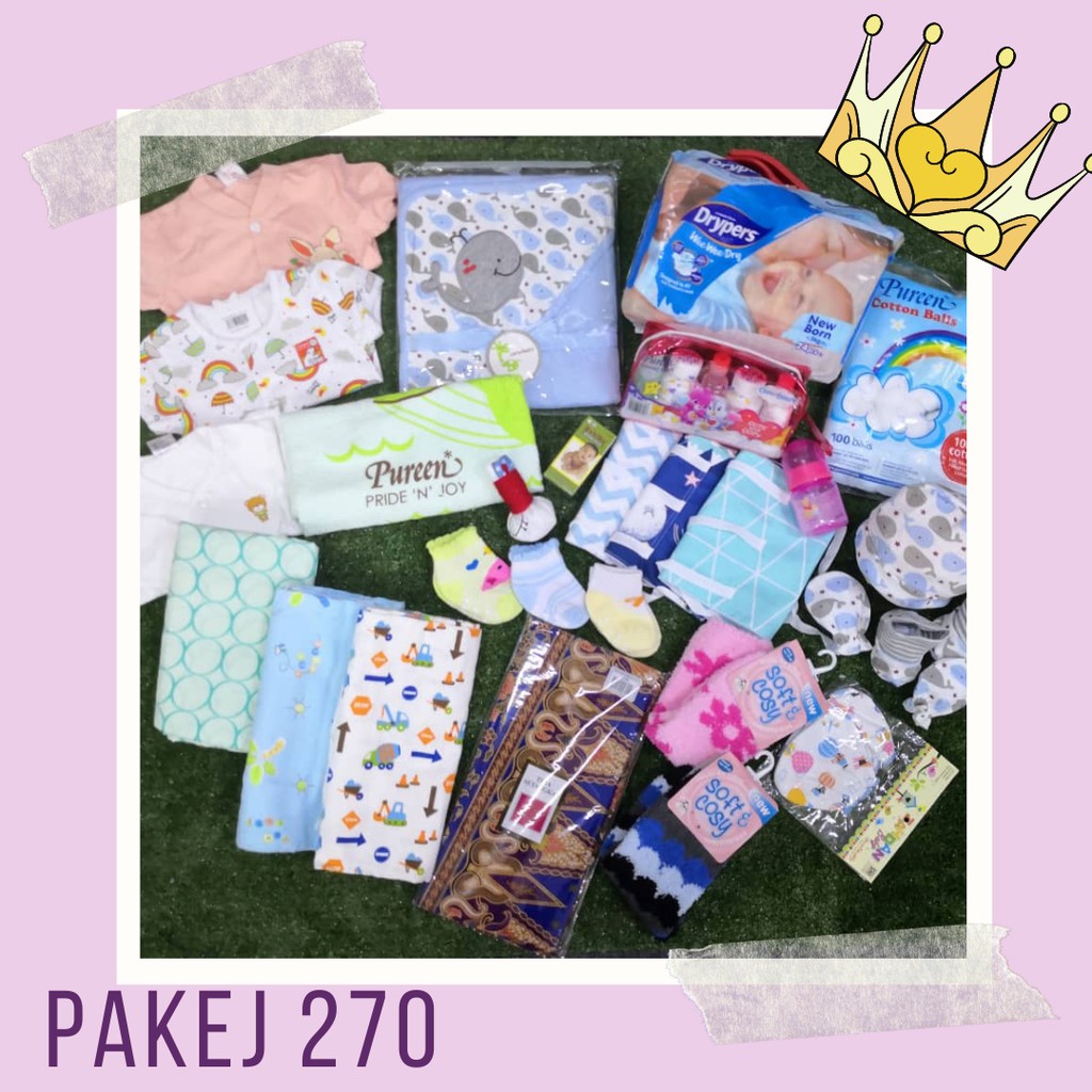 PAKEJ BABY LENGKAP (SESUAI UNTUK PERGI HOSPITAL) | Shopee Malaysia