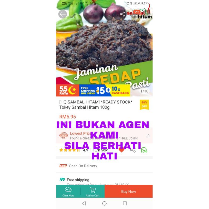 Tokey Sambal Hitam Official Sambal Hitam Pahang 100 Gram