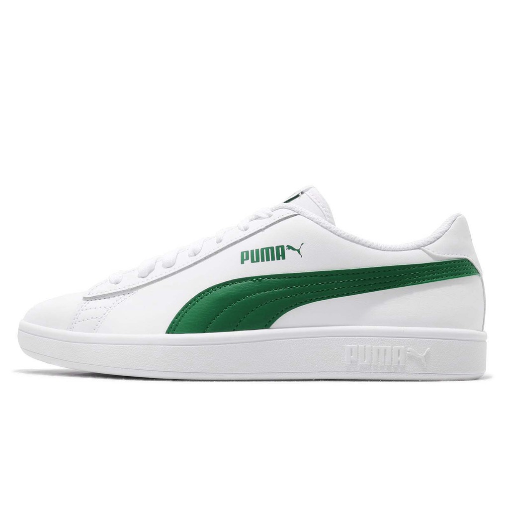 puma smash v2 white green