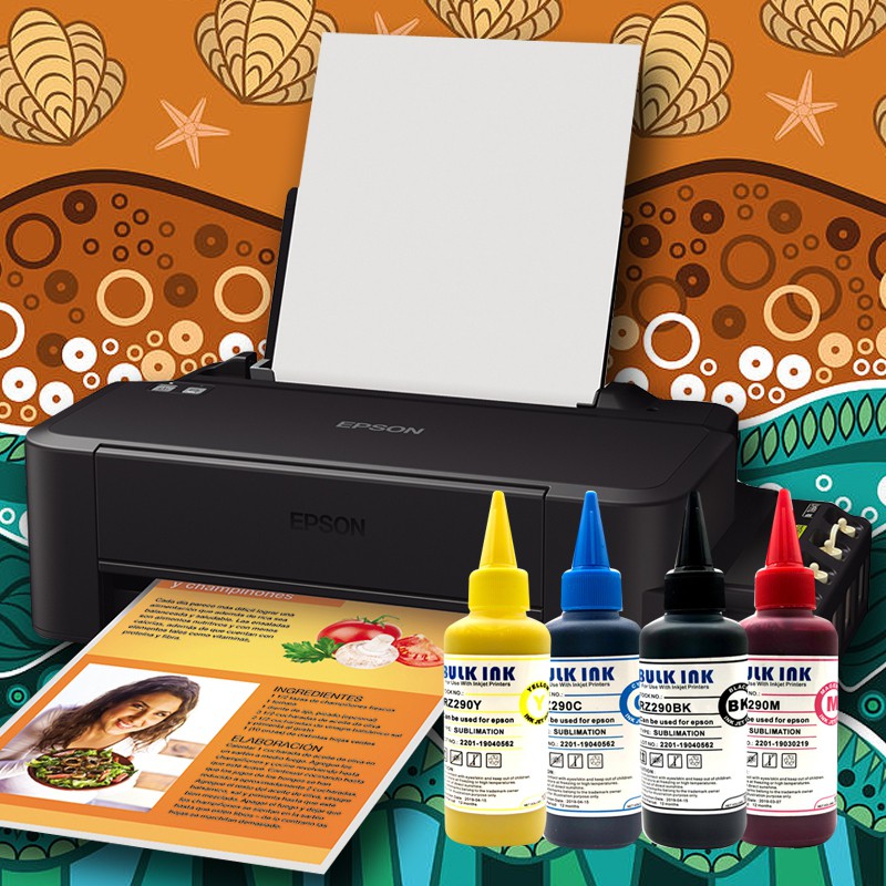 Epson L121 Printers Package with 1 Set Sublimation Ink CISS Refill