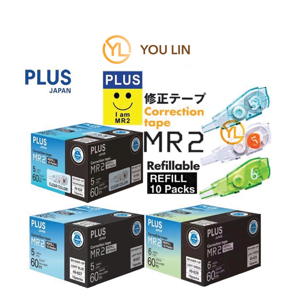 PLUS Whiper MR2 Correction Tape Refills 10 in 1 Shopee Malaysia