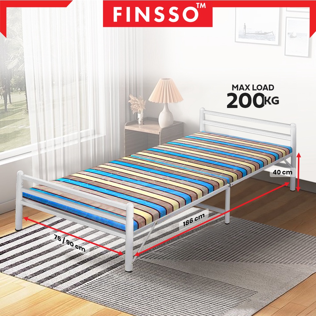 FINSSO : MATRIX BEDFRAME WITH FREE TOPPER / KATIL