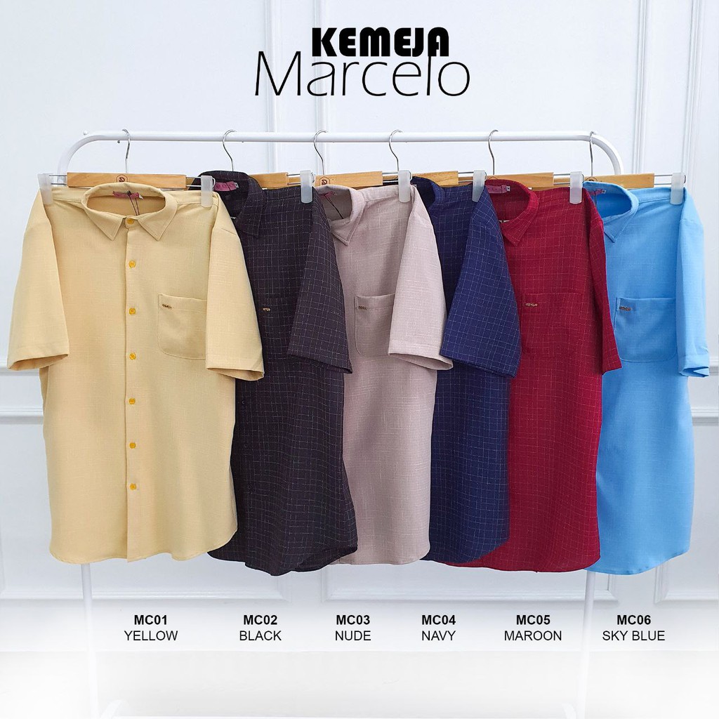 KEMEJA MARCELO Baju Kemeja Lelaki Dewasa Men Clothing