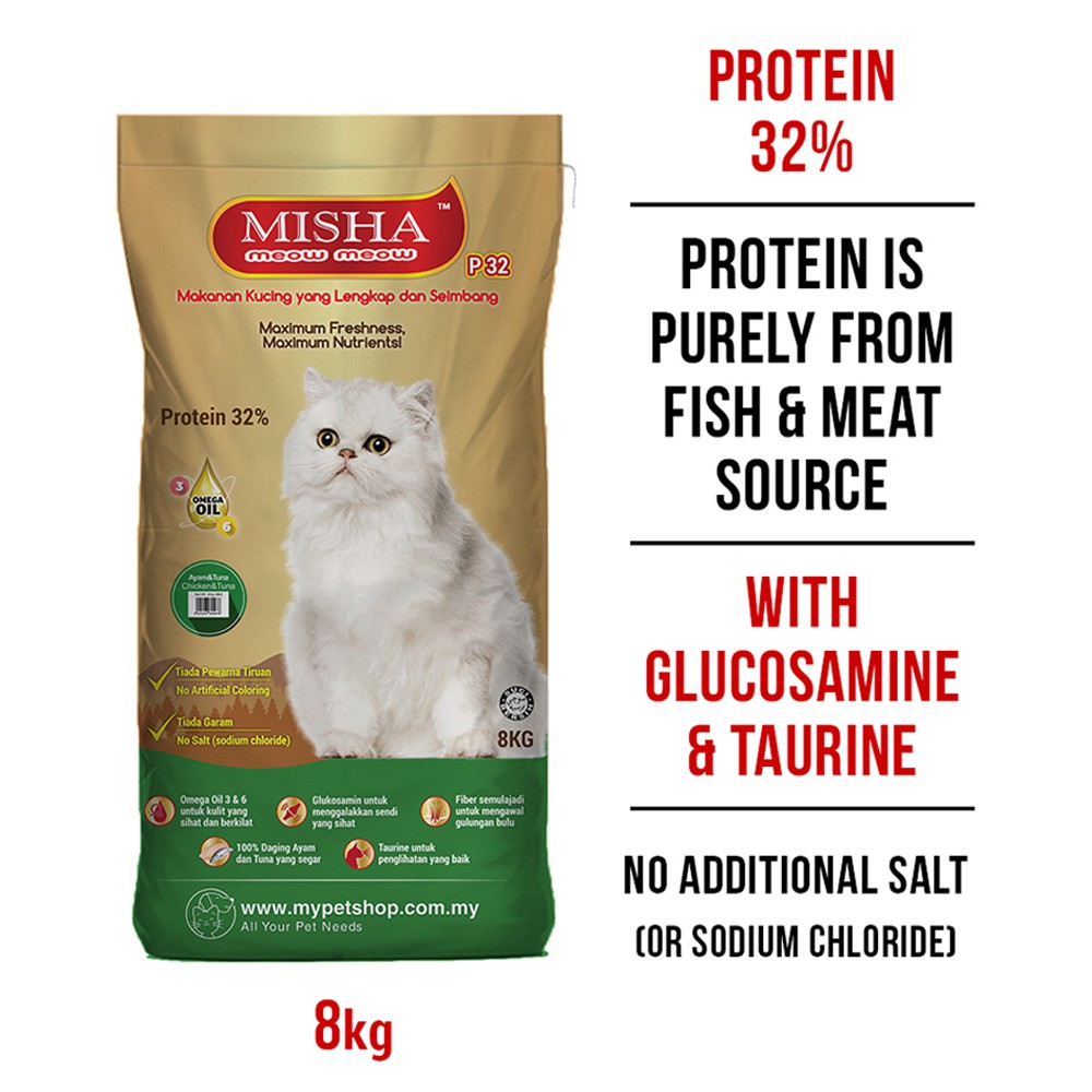 Misha Dry Cat Food Assorted Flavor 8kg Shopee Malaysia