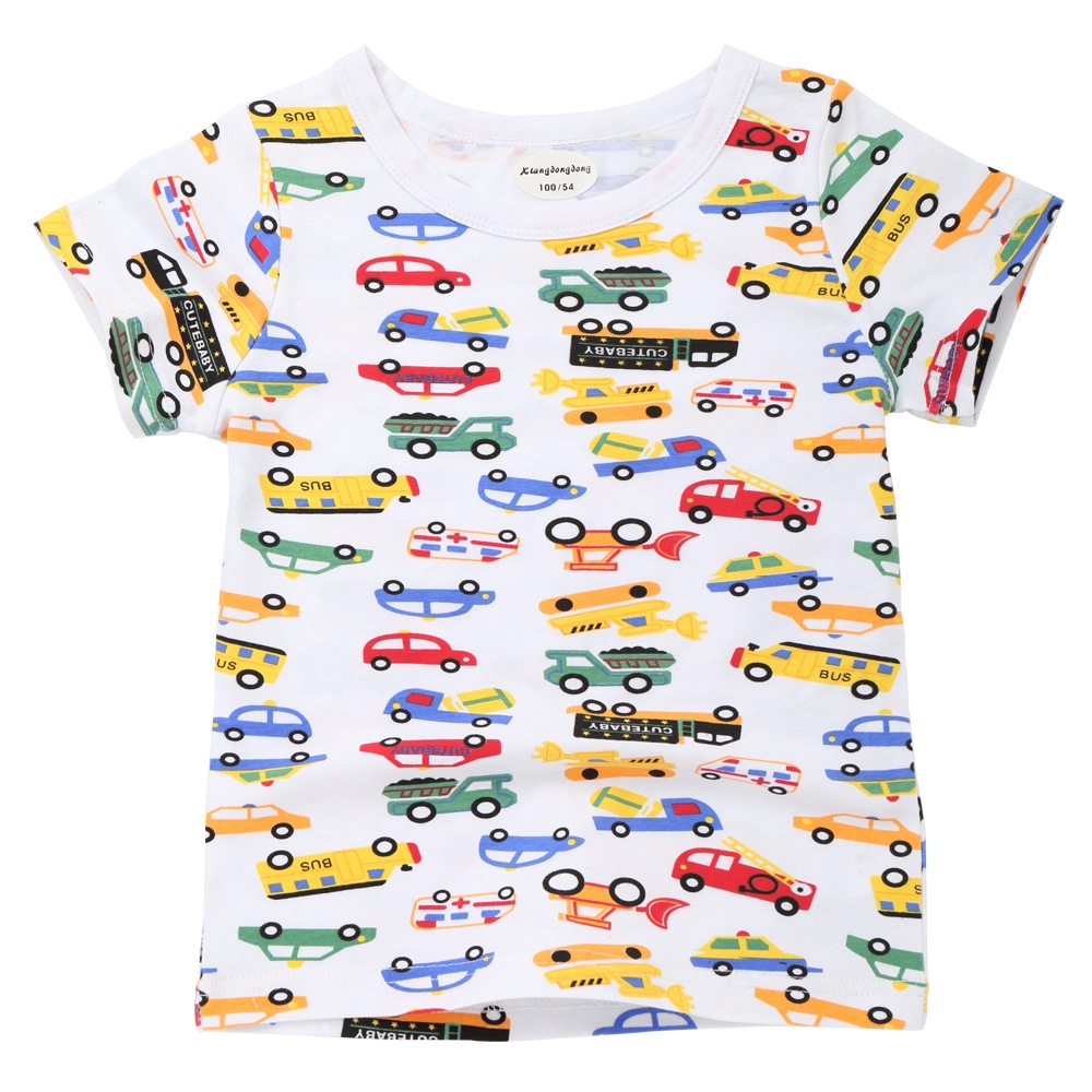 Summer 2019 New Korean Childrens Short Sleeve T Shirt O Neck Boys Cotton Blouse