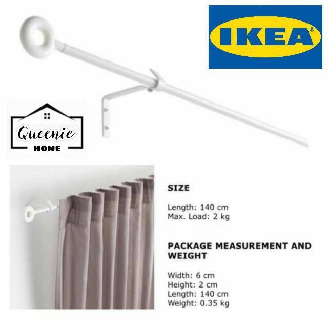 IKEA (IRJA) batang langsir Curtain rod set WHITE/ 140CM Shopee Malaysia