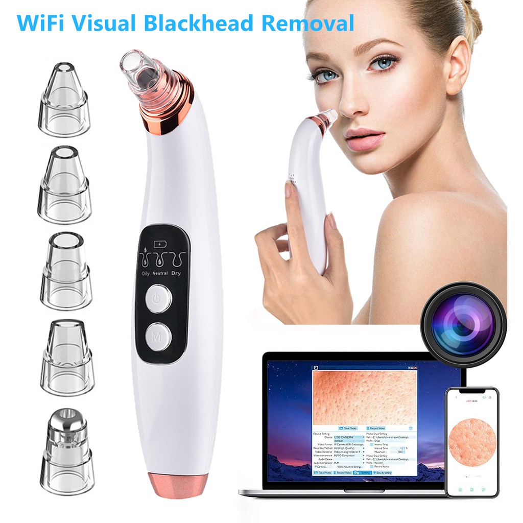 Magnifier Visual Vacuum Blackhead Remover Skin Care Pore Acne Pimple