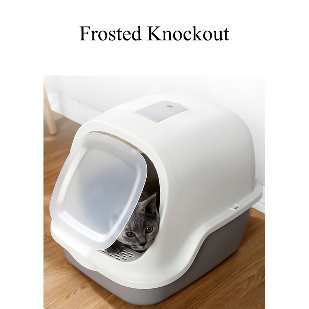 2021 New Design European Style Jumbo Large Fully Enclosed Cat Litter Box