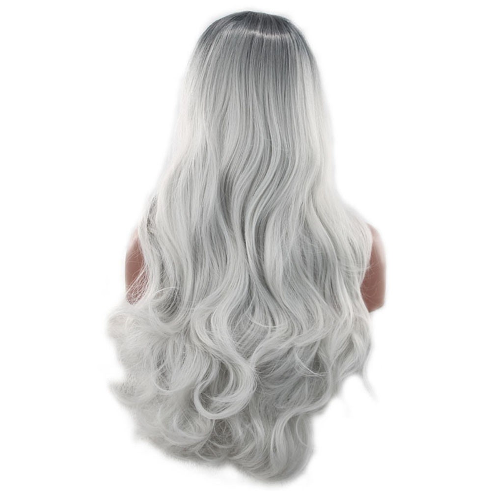 long platinum blonde wig
