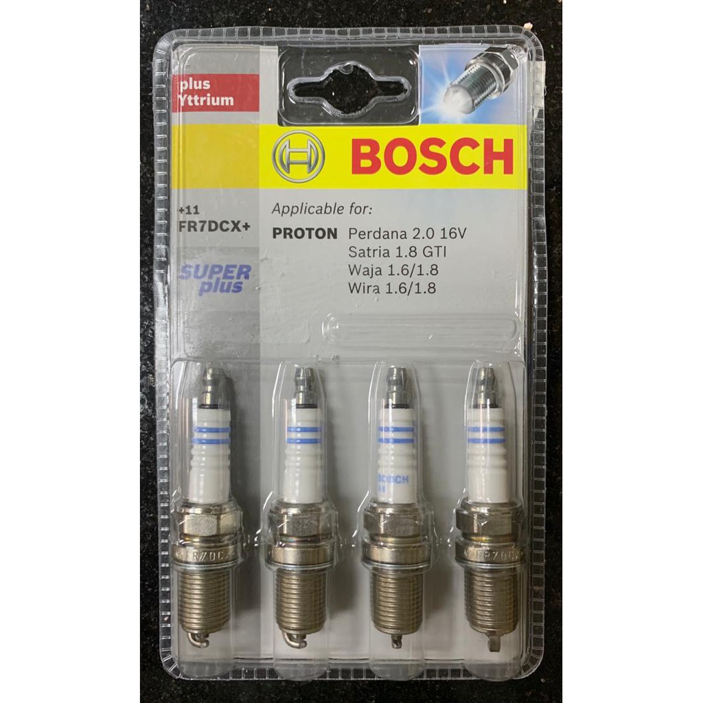 BOSCH SPARK PLUG FR7DCX (BKR6E-11) PROTON WIRA WAJA PERDANA SATRIA GTI ...