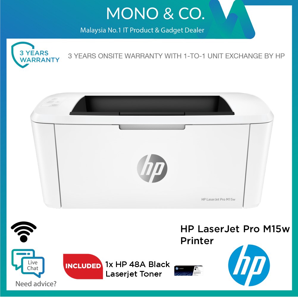 hp laserjet pro m15w mono laser printer toner