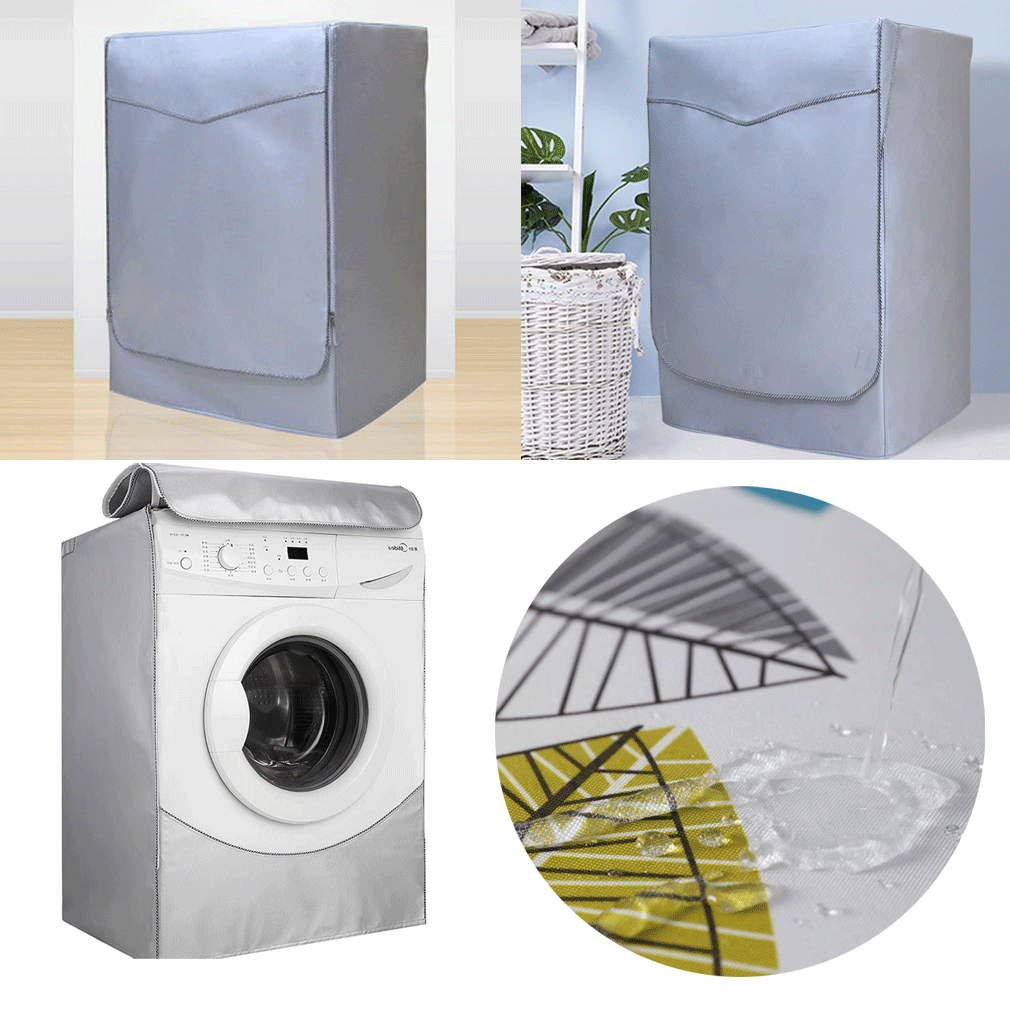 All Weather Protection Permium Dustproof Sunscreen Waterproof Washer and Dryer Covers Protector with Zipper Fit Most Top Load or Front Load Washers Washing Machine Cover W29D28H40in 