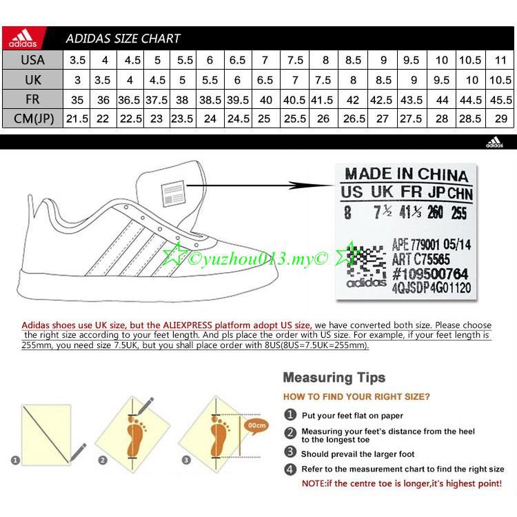adidas japan size chart