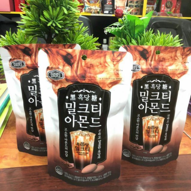Combo 3 Murgerbon black Sugar milk tea almond zip bags