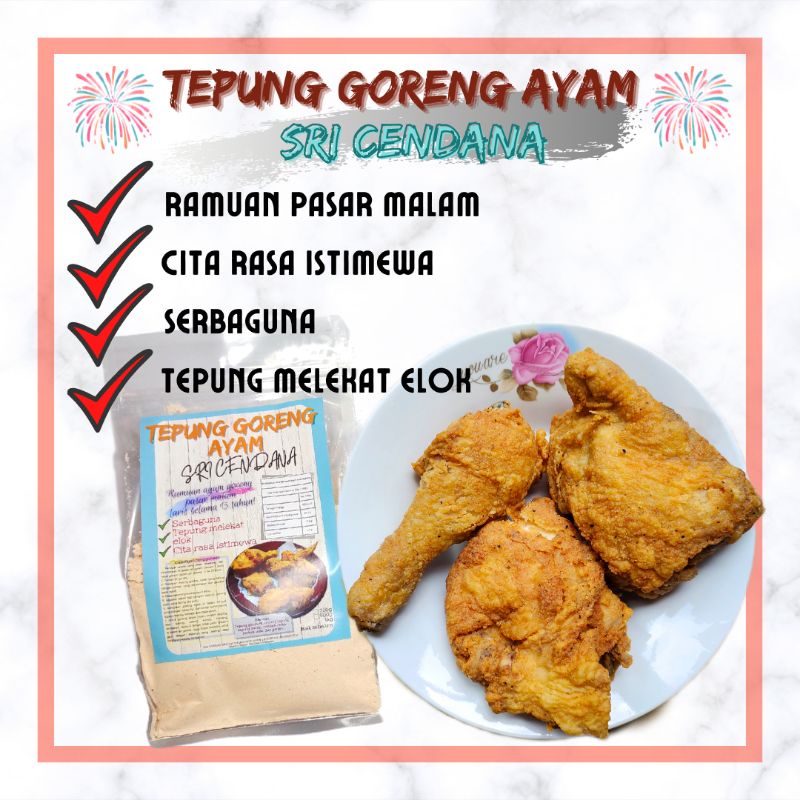 Tepung Goreng Ayam Sri Cendana 1kg Homemade Shopee Malaysia