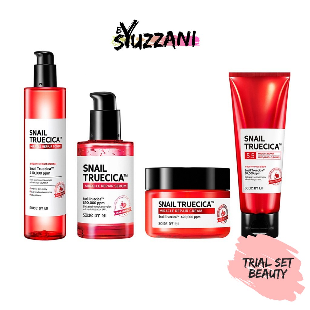 SOME BY MI Snail Truecica Miracle Repair Cleanser + Toner + Serum