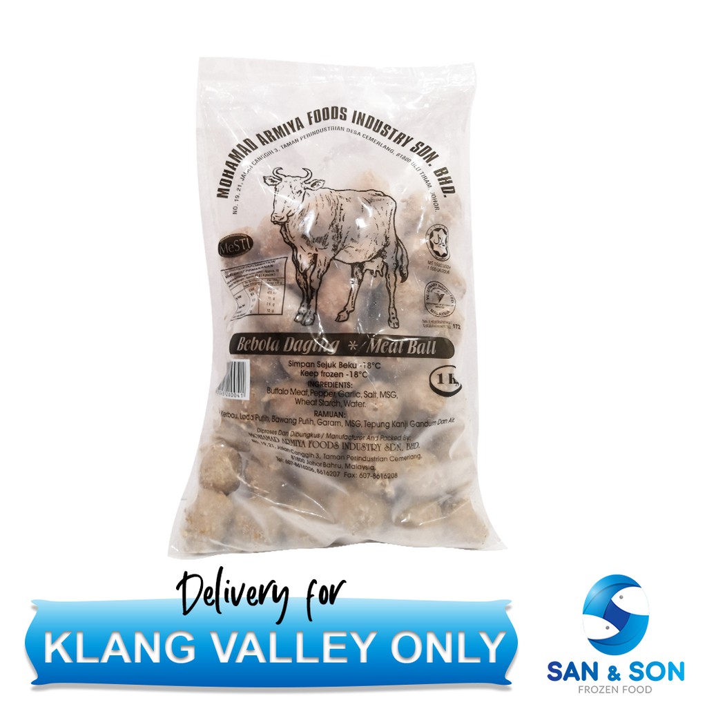 Mohamad Armiya Meat Ball 1Kg bebola daging San and Son Frozen San&Son
