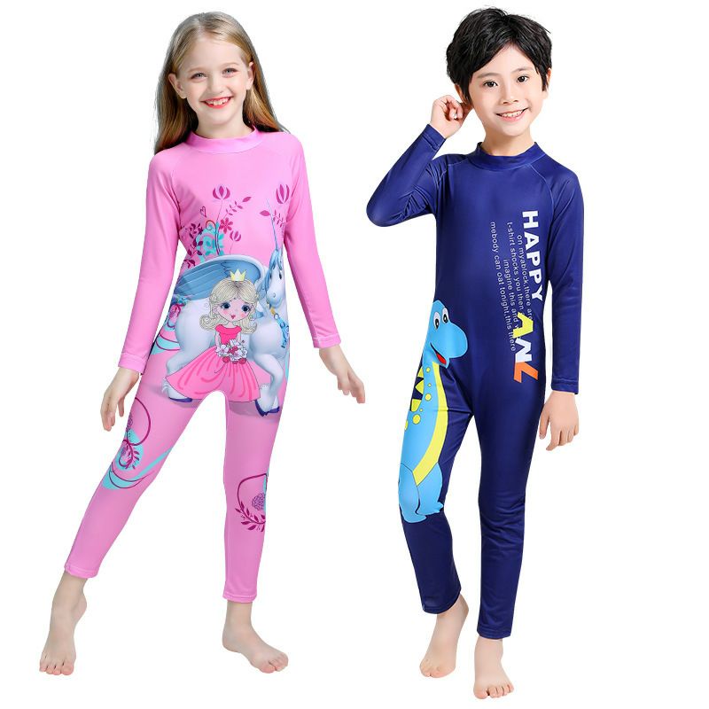 Swimming Swim Suit Swim Wear Kids Long&Short Sleeves Baju Renang Kanak ...