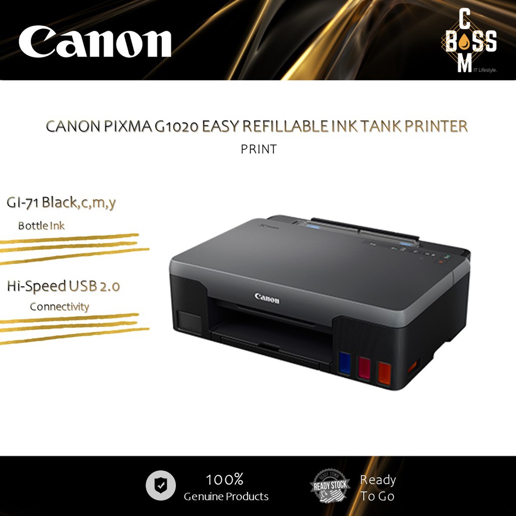 Hot Modek Canon Pixma G1020 Easy Refillable Ink Tank Printer For High Volume Printing Shopee 0255