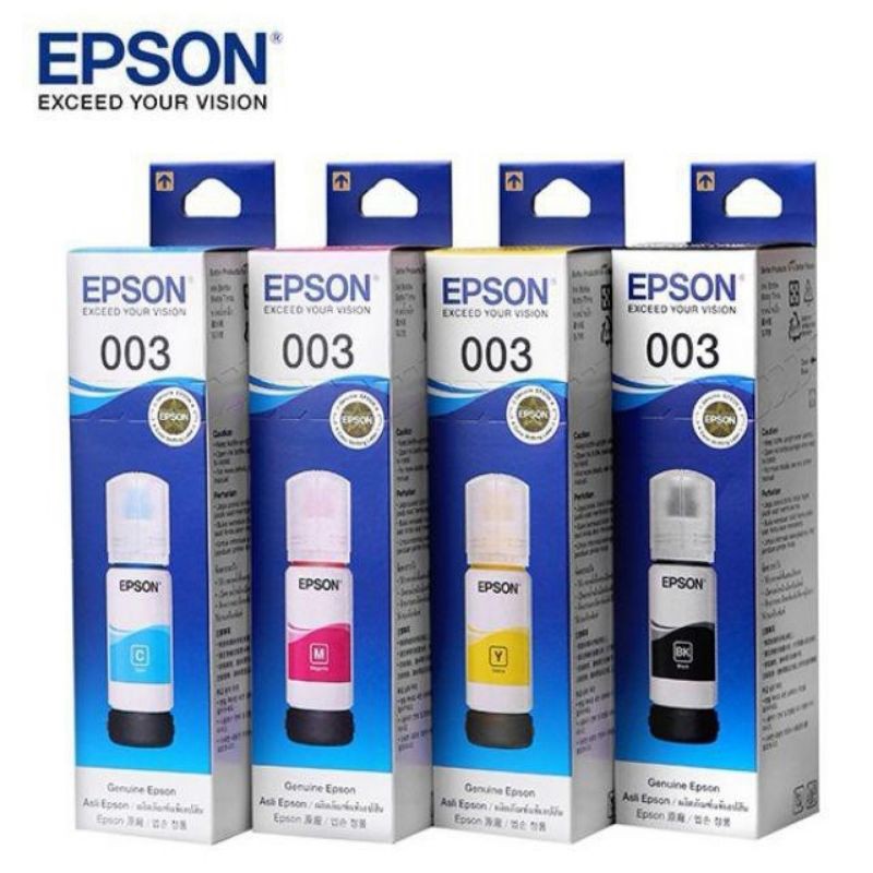 EPSON 003 T003 ORIGINAL REFIL INK BLACK C,M,Y FOR PRINTER L3110 L3150