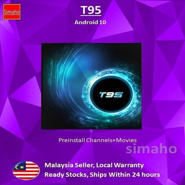 T95 Tv Box Android Box Tvbox Free Channel Movie Apps Dual Band Wifi 2 4ghz 5g Bluetooth 4k Android 10 Shopee Malaysia