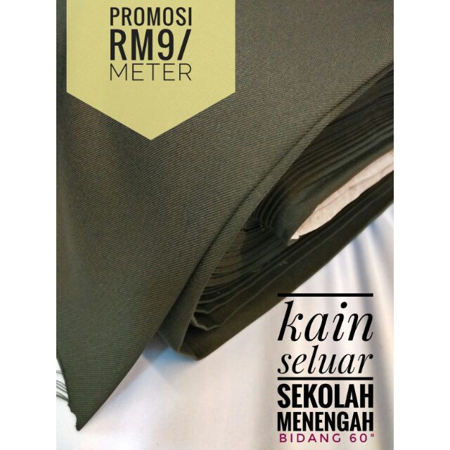 Kain Poly Gaberdine Line Kuning Shopee Malaysia