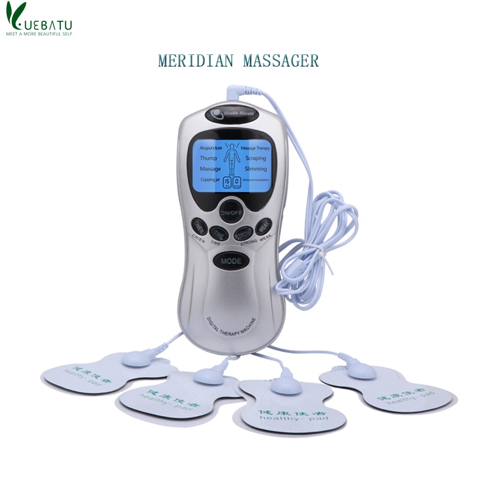 Health Care Digital Therapy Machine LCD Screen Full Body 4 Pads Slim Massager Acupuncture Body Neck Massager Electric Massager