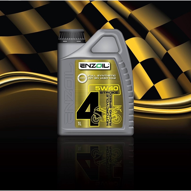 Enzoil 4T 5W40 API SN JASO MA2 motorcycle fully synthetic engine oil (1