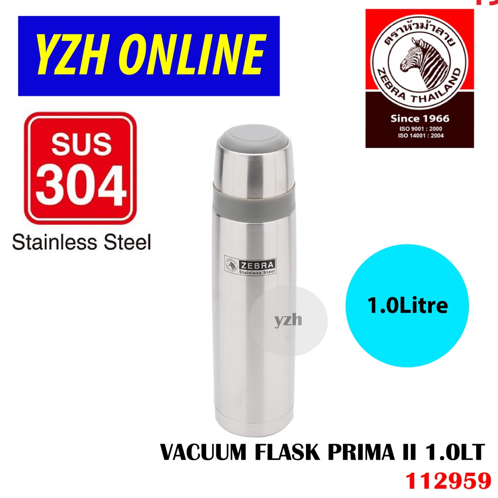 [100 Original] Zebra Vacuum Flask 1.0L/0.45L/0.35L Prima II Shopee