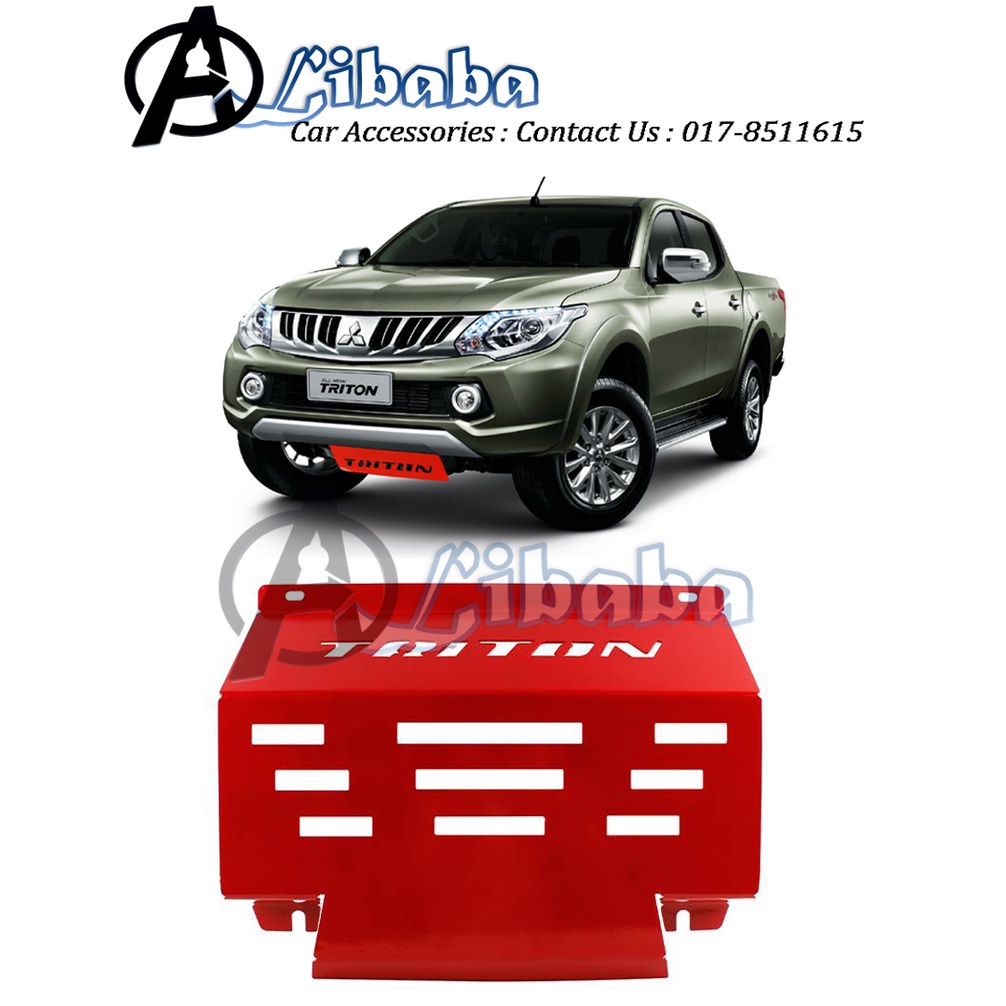 Triton 2015+ pajero sport Car Red Engine Sump Guard Skid Bash Plate