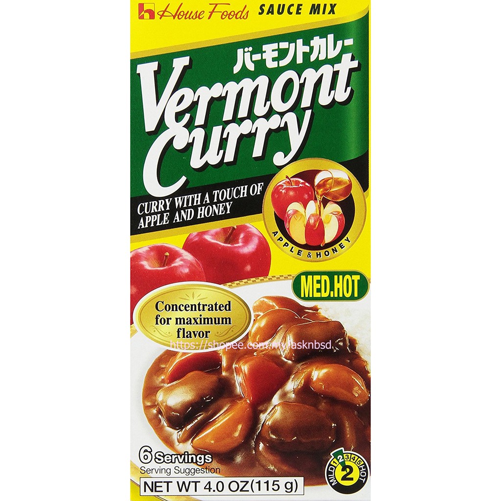 Japan House Foods Vermont Curry, ( Medium Hot ) 125g Shopee Malaysia