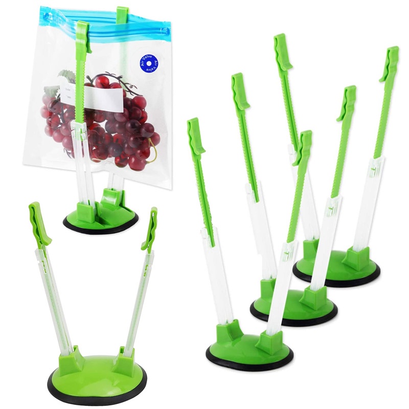 Baggy Rack Sandwich Plastic Bag Holder, Food Storage Bag Clip,Bag