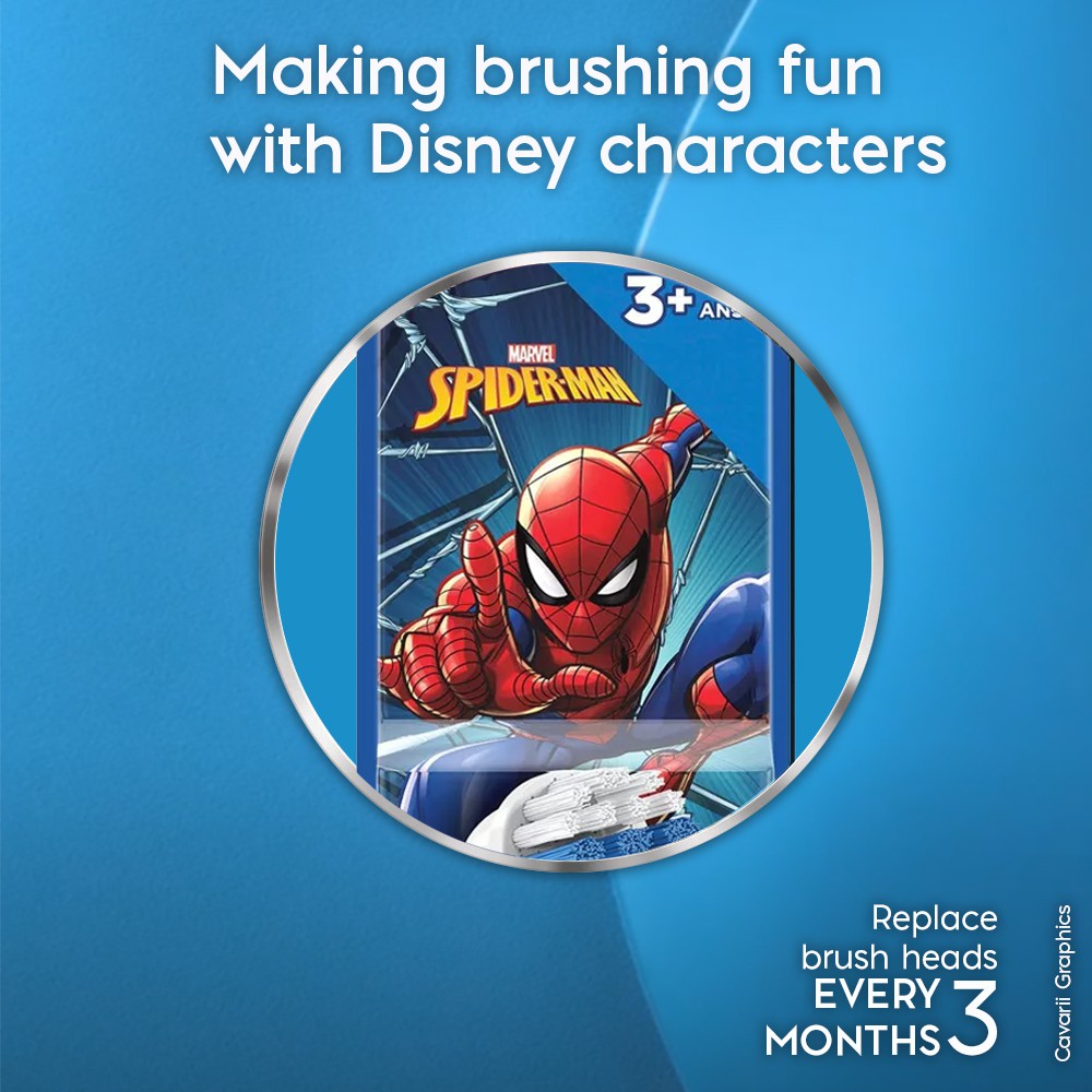 Oral B Eb10 Stages Power Spider Man Electric Children Toothbrush Replacement Brush Heads Shopee Malaysia
