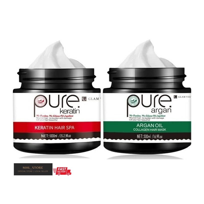 Pure Keratin Hair Mask 1000ml / Pure Argan Hair Mask 1000ml (Keratin