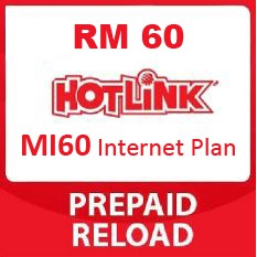 Maxis Hotlink Topup Reload Rm60 Internet Plan Shopee Malaysia