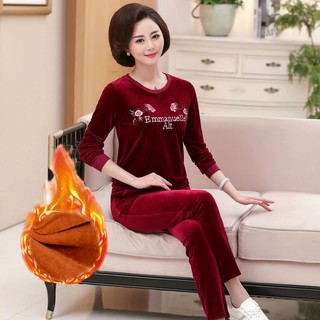 old lady velour tracksuit