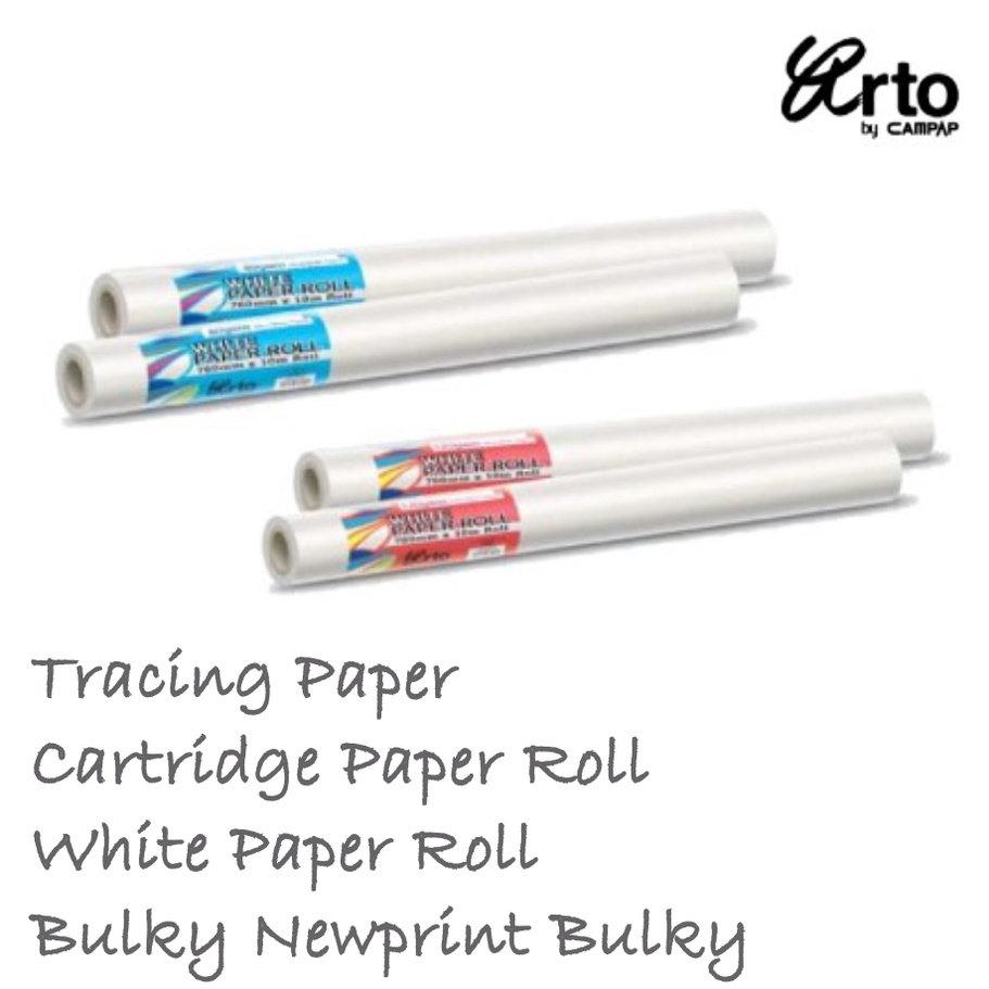 Arto White Paper Roll Tracing Paper Cartridge Paper Bulky Newprint