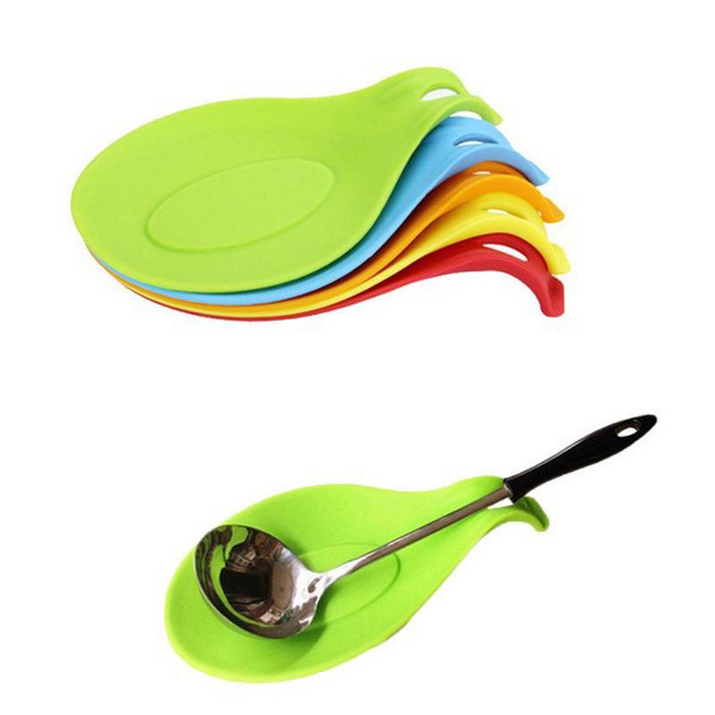 Silicone Insulation Spoon Rest Heat Resistant Placemat Coaster Tray Pad Mat