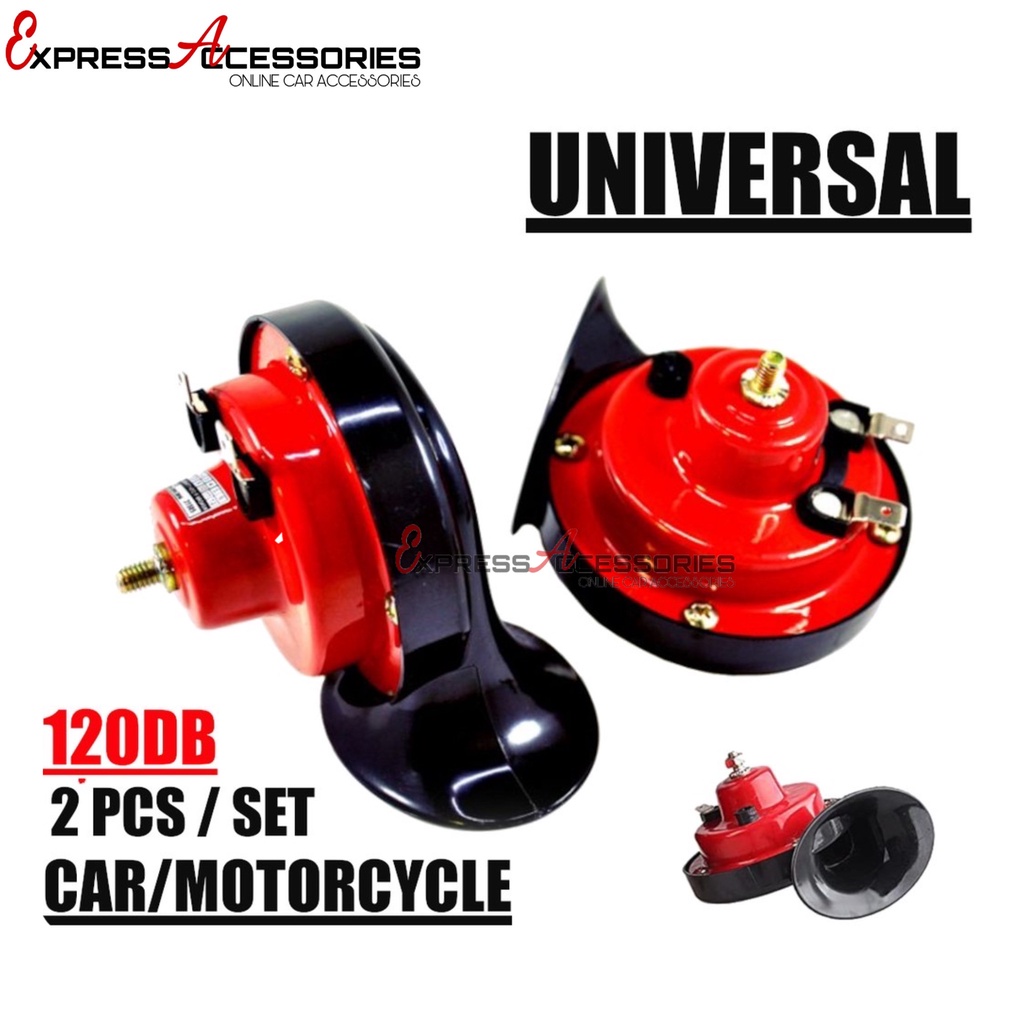 2PCS Car BM Horn Hon Siput Bunyi Kuat 120db Hon Kereta Car Accessories Snail Horn Proton Perodua Honda Toyota